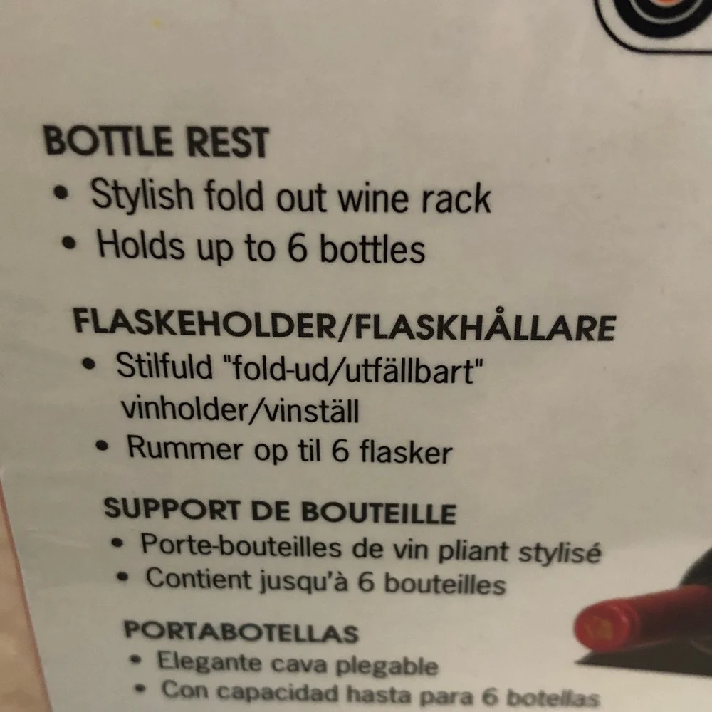Le Creuset Wine Bottle Rest Orange Fold Out Wine Rack NEW NIB
